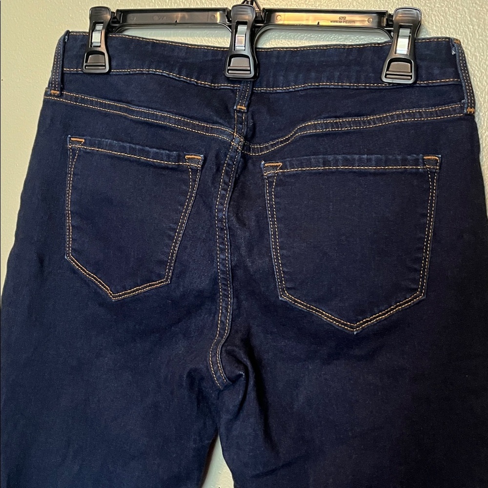 Old Navy Rockstar Super Skinny Women's Deep Indigo Jeans, midrise - Picture 5 of 7